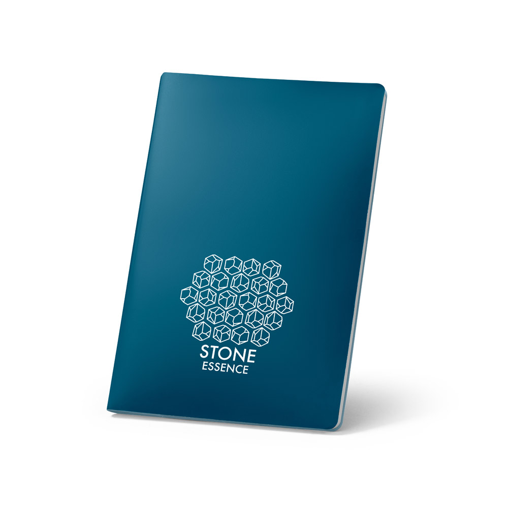 Caderno A5 de capa flexível em papel pedra (620g/m²)