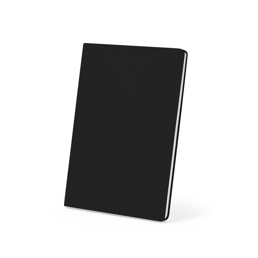 Caderno A5 resistente à água em papel pedra com 128 páginas pautadas (120g/m²)