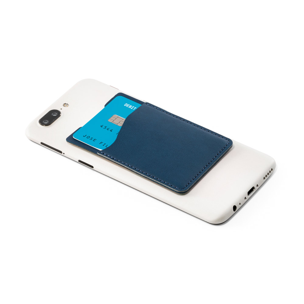 Porta cartões para celular em PU com bloqueio de RFID