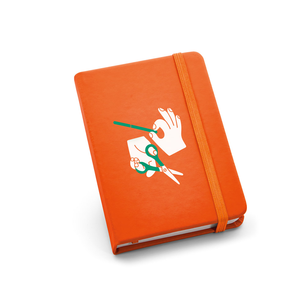 Caderno de bolso em c.sintético com páginas lisas