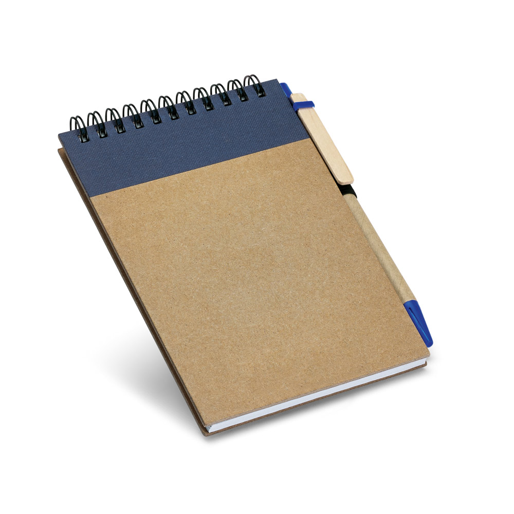 Caderno de bolso espiral de capa dura com 120 páginas lisas recicladas