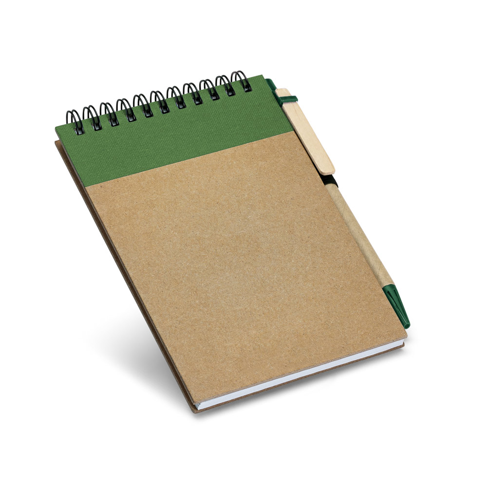 Caderno de bolso espiral de capa dura com 120 páginas lisas recicladas