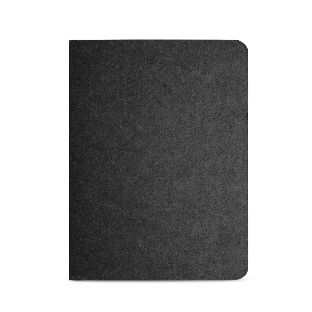 Caderno B7 de capa flexível em cartão kraft reciclado com 60 páginas lisas recicladas