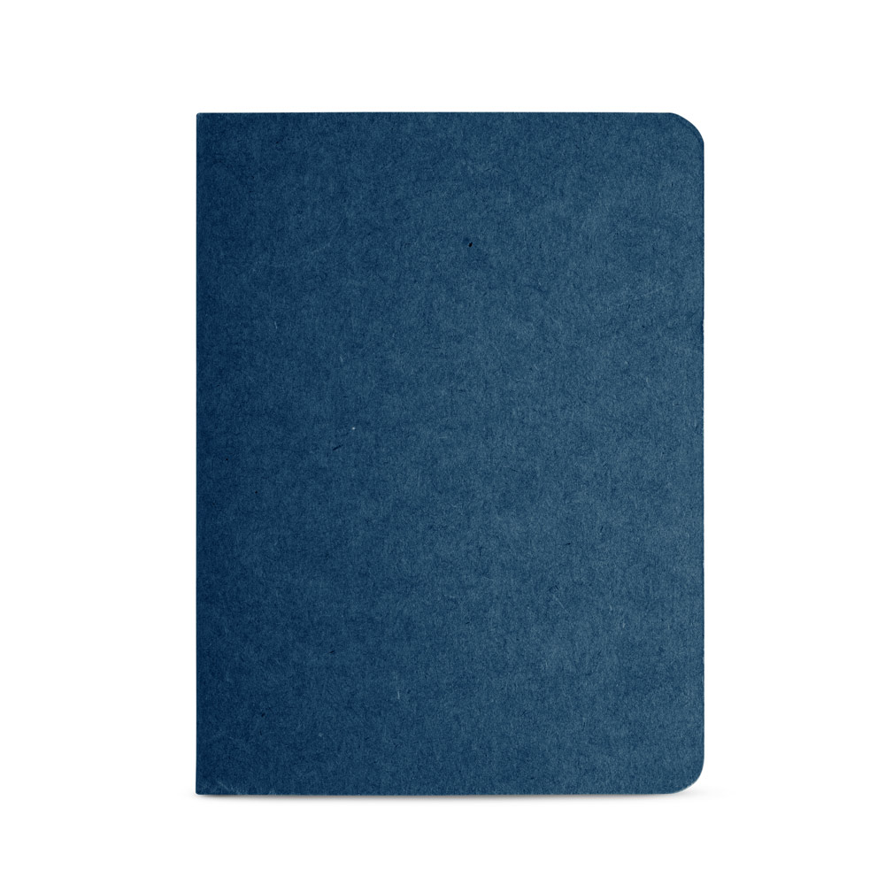 Caderno B7 de capa flexível em cartão kraft reciclado com 60 páginas lisas recicladas