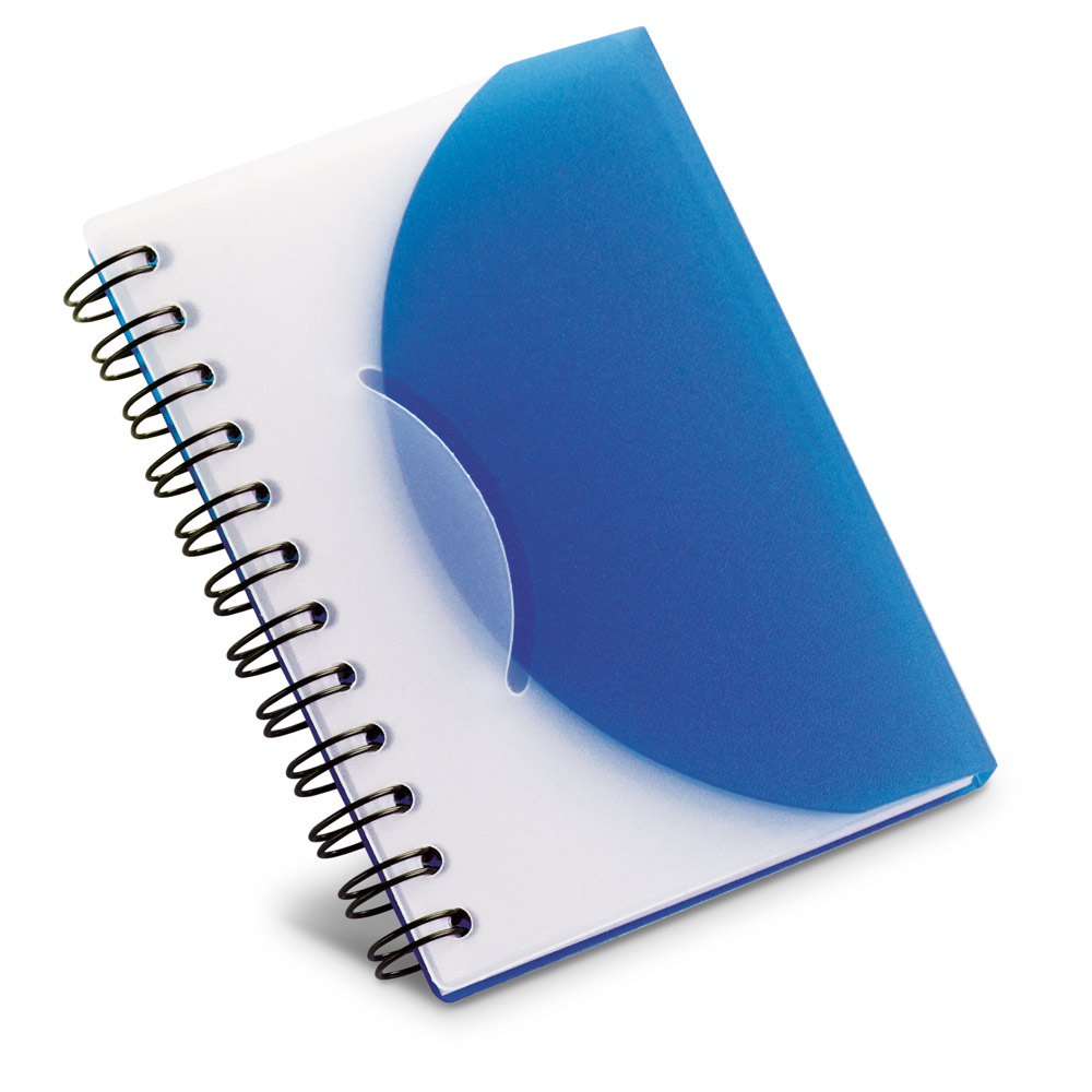 Caderno A7 em PP com folhas lisas