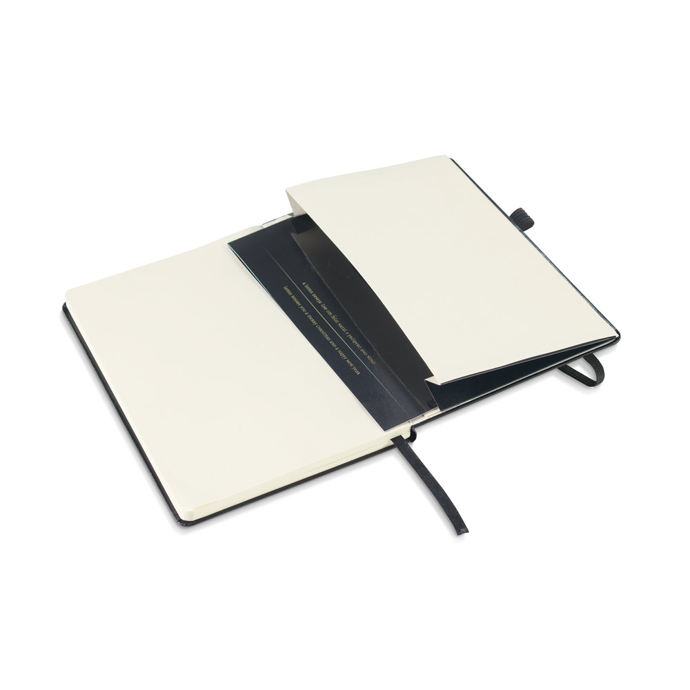 Caderno A5 de capa dura com 160 páginas lisas