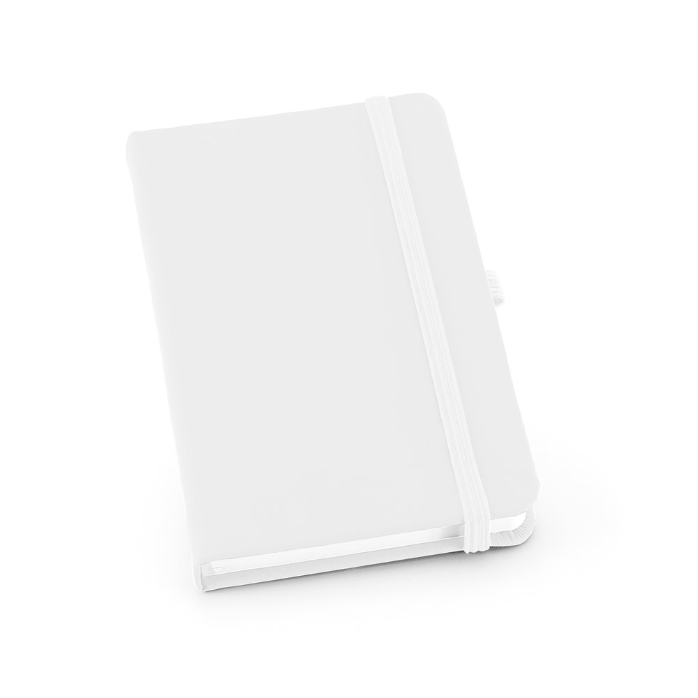 Caderno A5 de capa dura em c.sintético com 160 páginas lisas