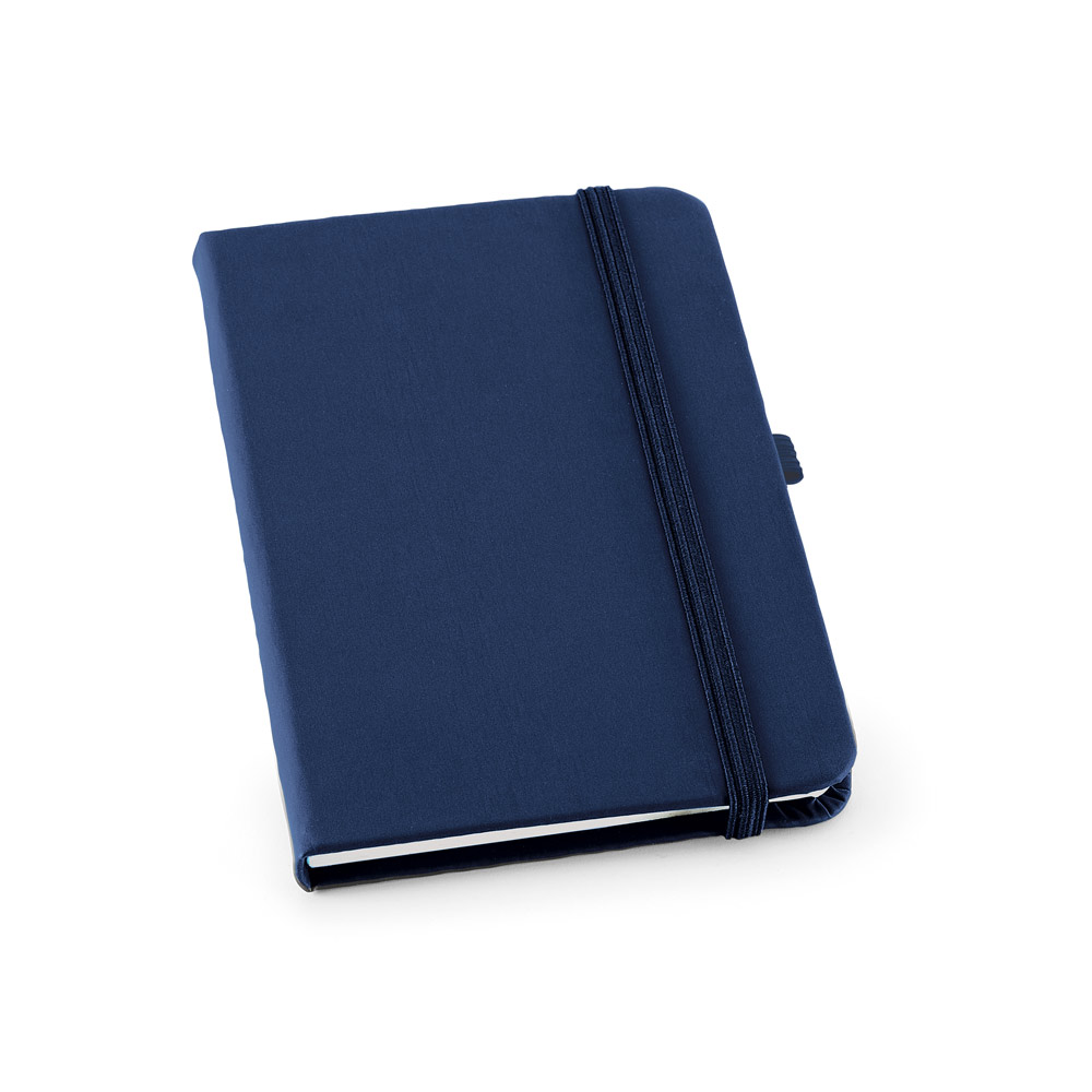 Caderno A6 de capa dura em c.sintético com 160 páginas lisas
