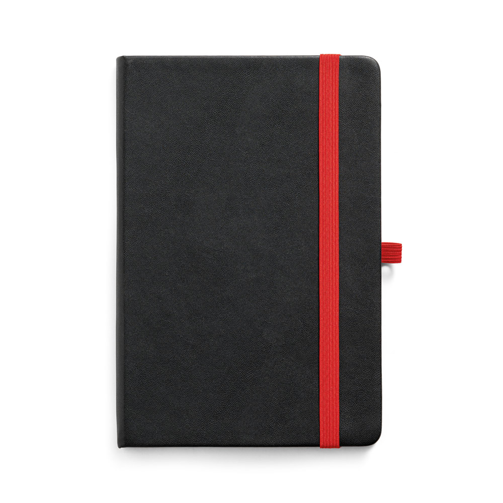Caderno A5 de capa dura em PU com 160 páginas pautadas