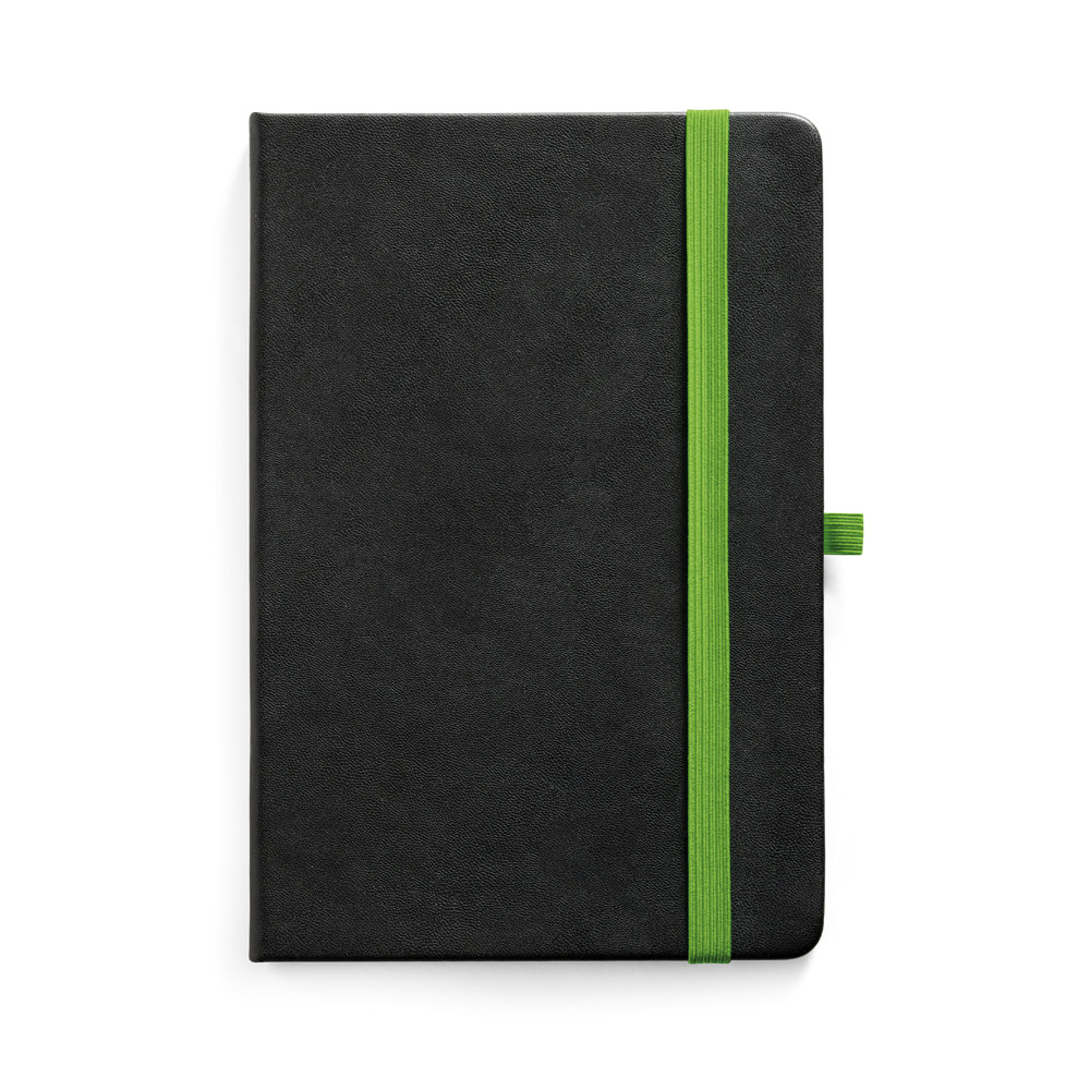 Caderno A5 de capa dura em PU com 160 páginas pautadas