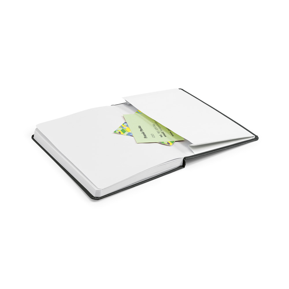 Caderno A5 de capa dura em PU com 160 páginas pautadas