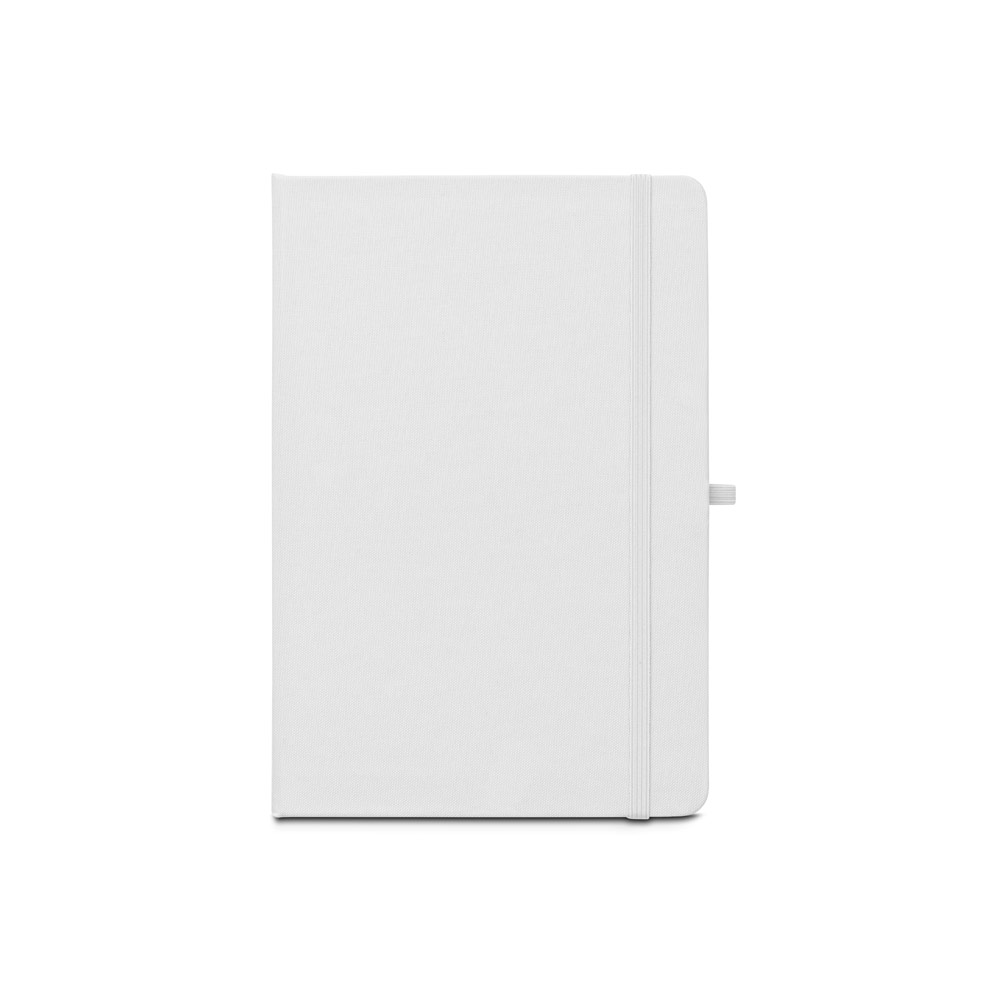 Caderno A5 de capa dura em PET 100% reciclado 300D ideal para personalização em sublimação