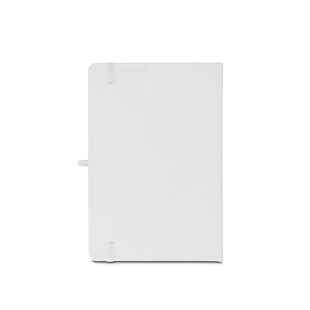 Caderno A5 de capa dura em PET 100% reciclado 300D ideal para personalização em sublimação