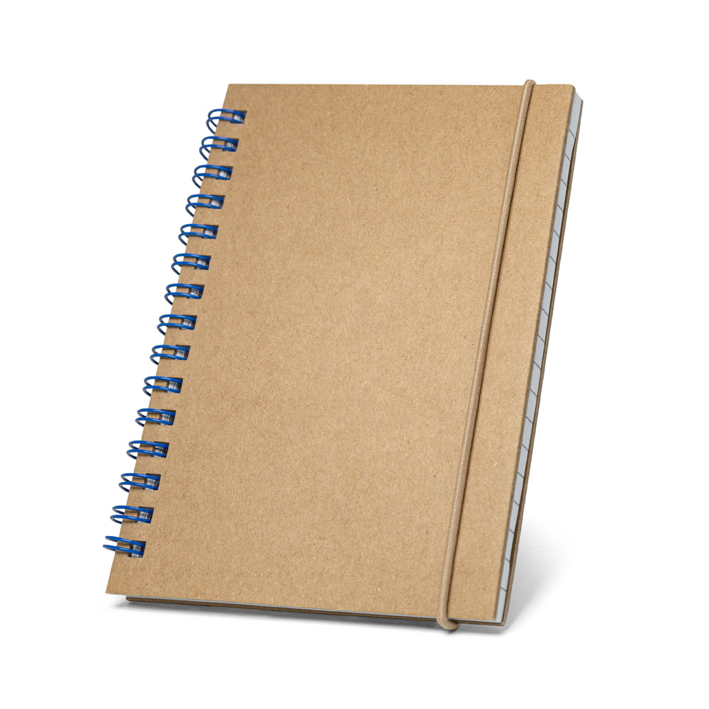 Caderno de bolso espiral de capa dura com 120 páginas pautadas recicladas