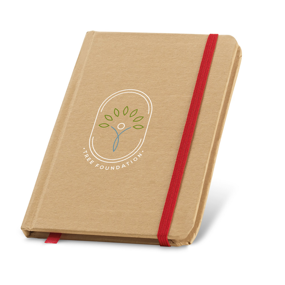 Caderno de bolso de capa dura com 160 páginas lisas recicladas