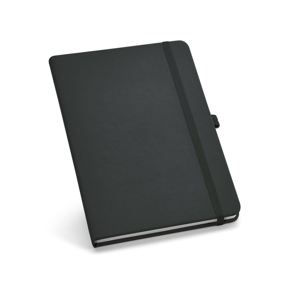 Caderno B6 de capa dura em c.sintético com 160 páginas lisas