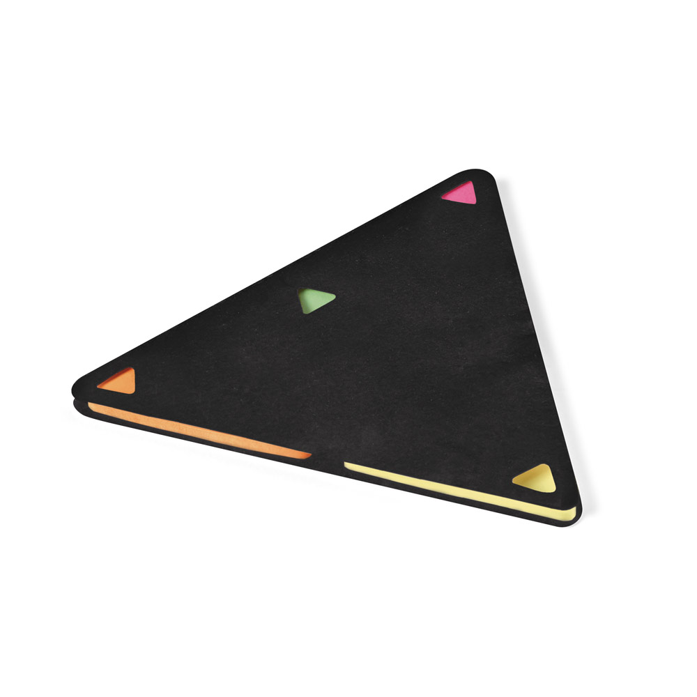 Caderno adesivos triangulares
