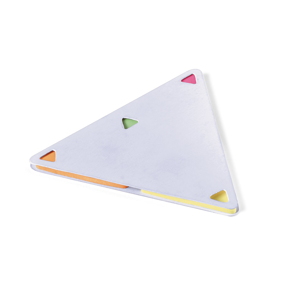 Caderno adesivos triangulares