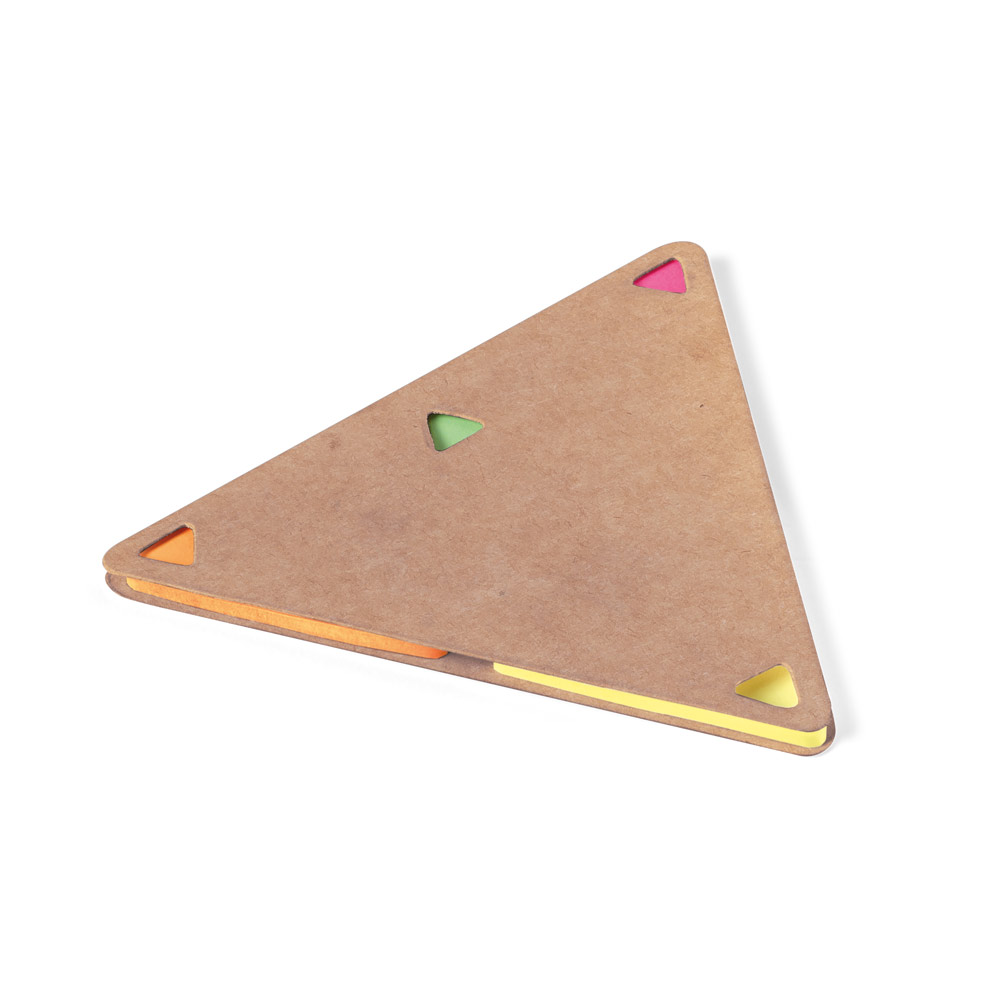 Caderno adesivos triangulares