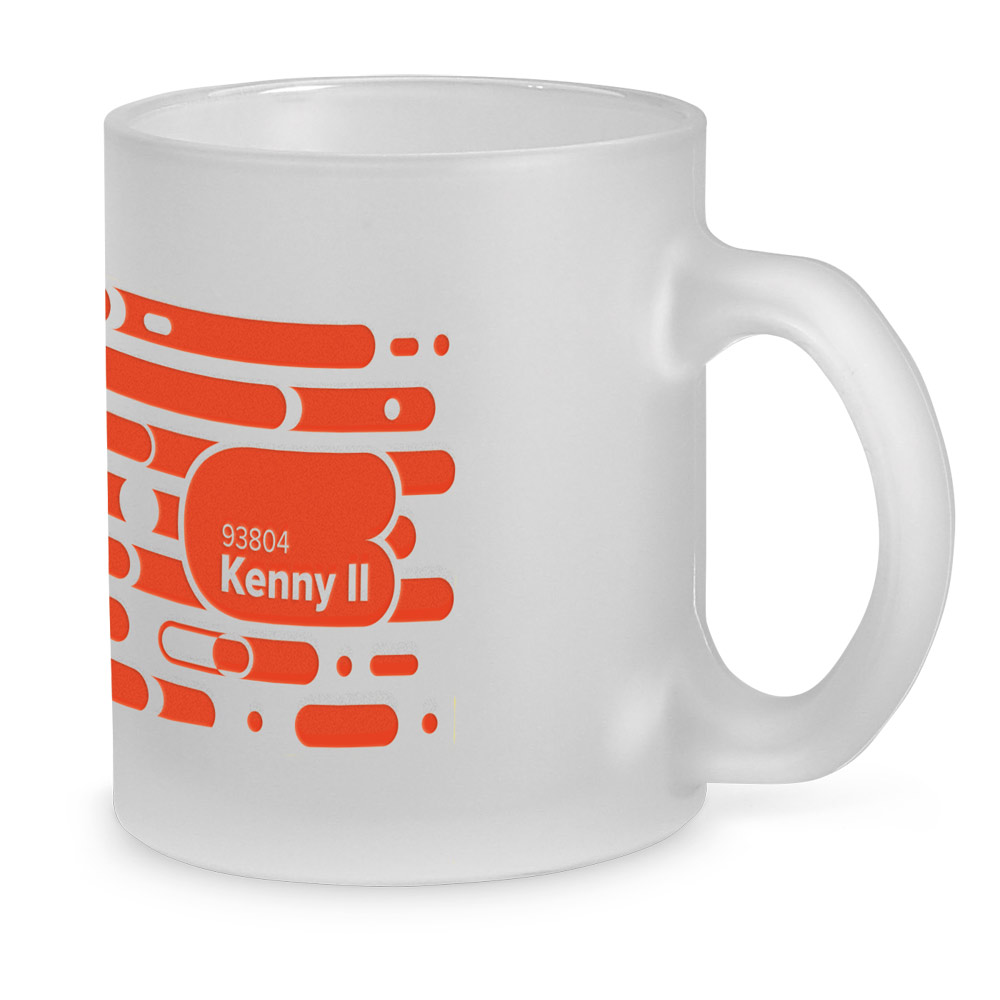 Caneca em vidro com efeito fosco 340 mL