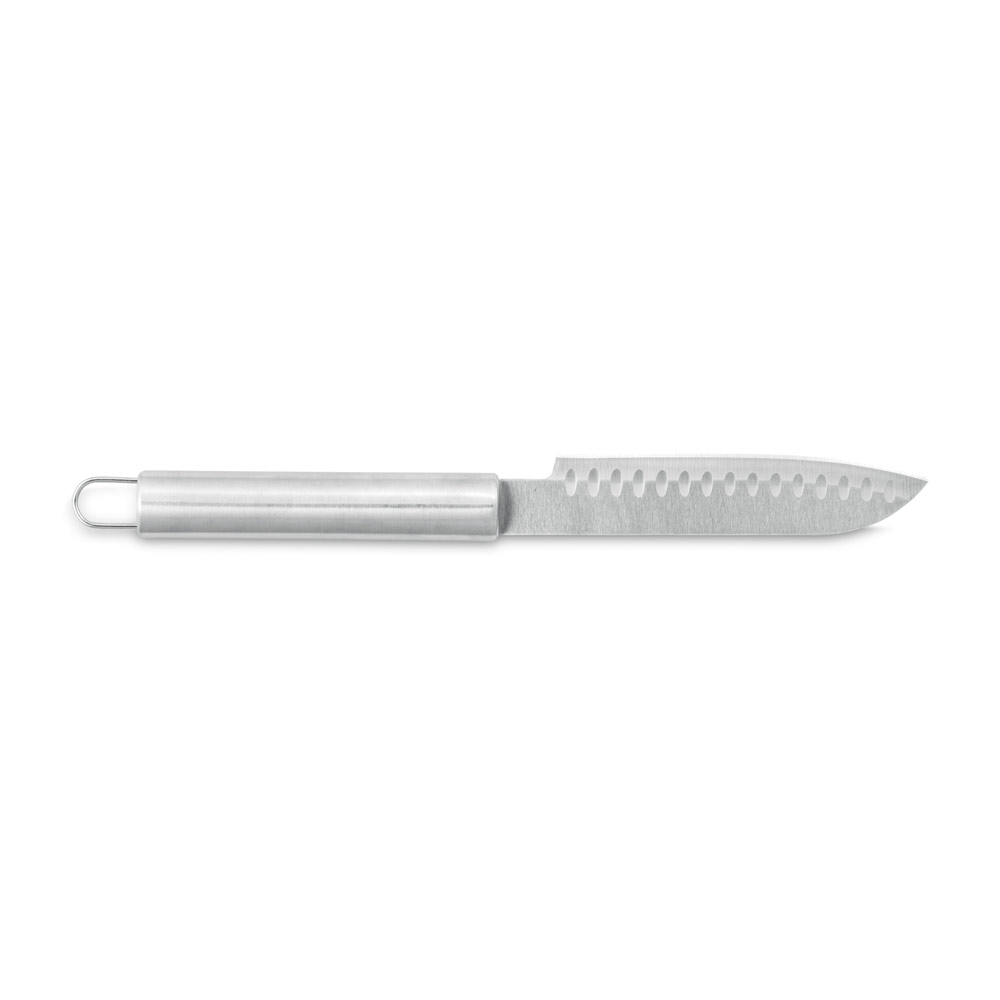 Kit churrasco em estojo de alumínio com luva de cozinha em poliéster e 6 utensílios em aço inox