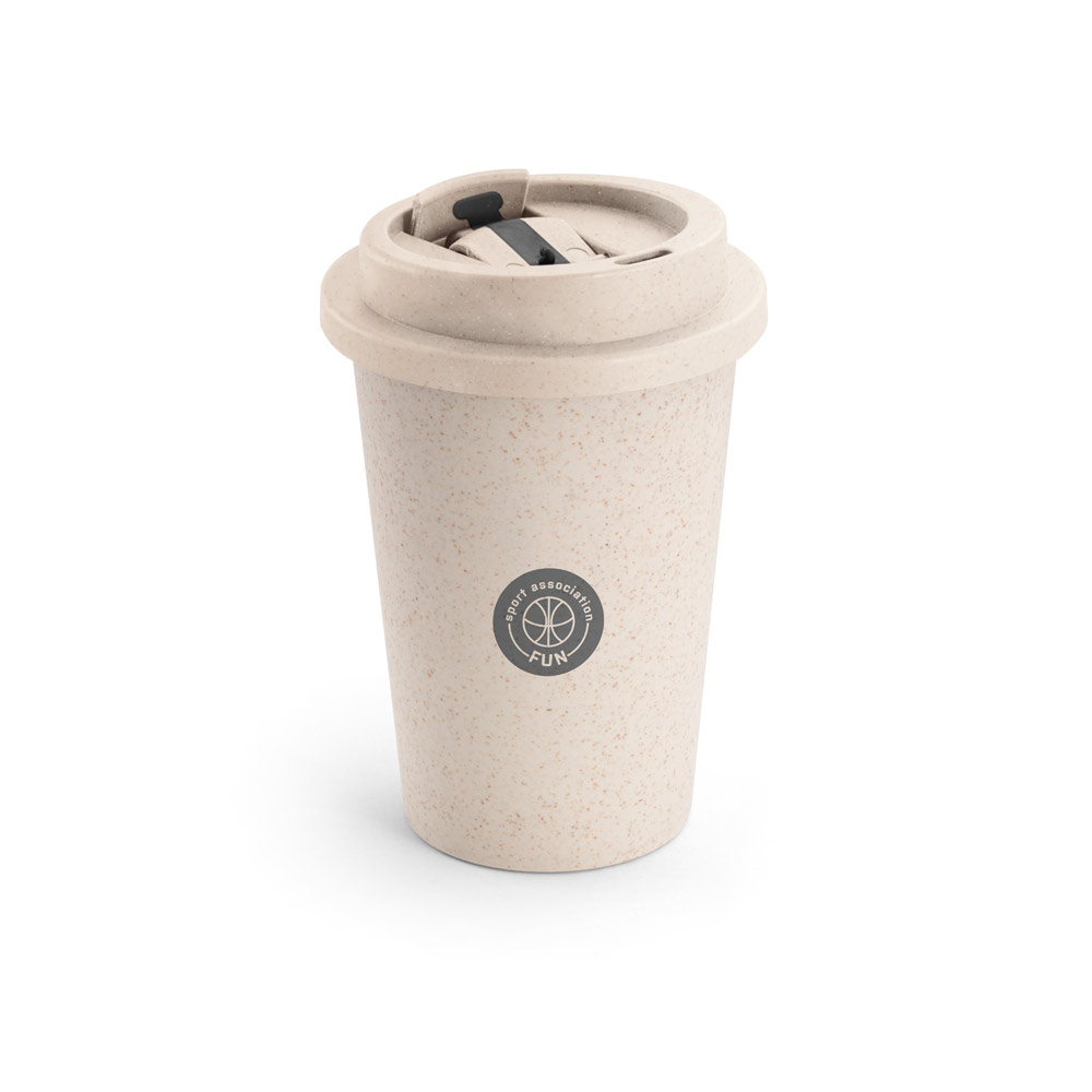 Copo de viagem em fibra de bambu e PP 380 mL