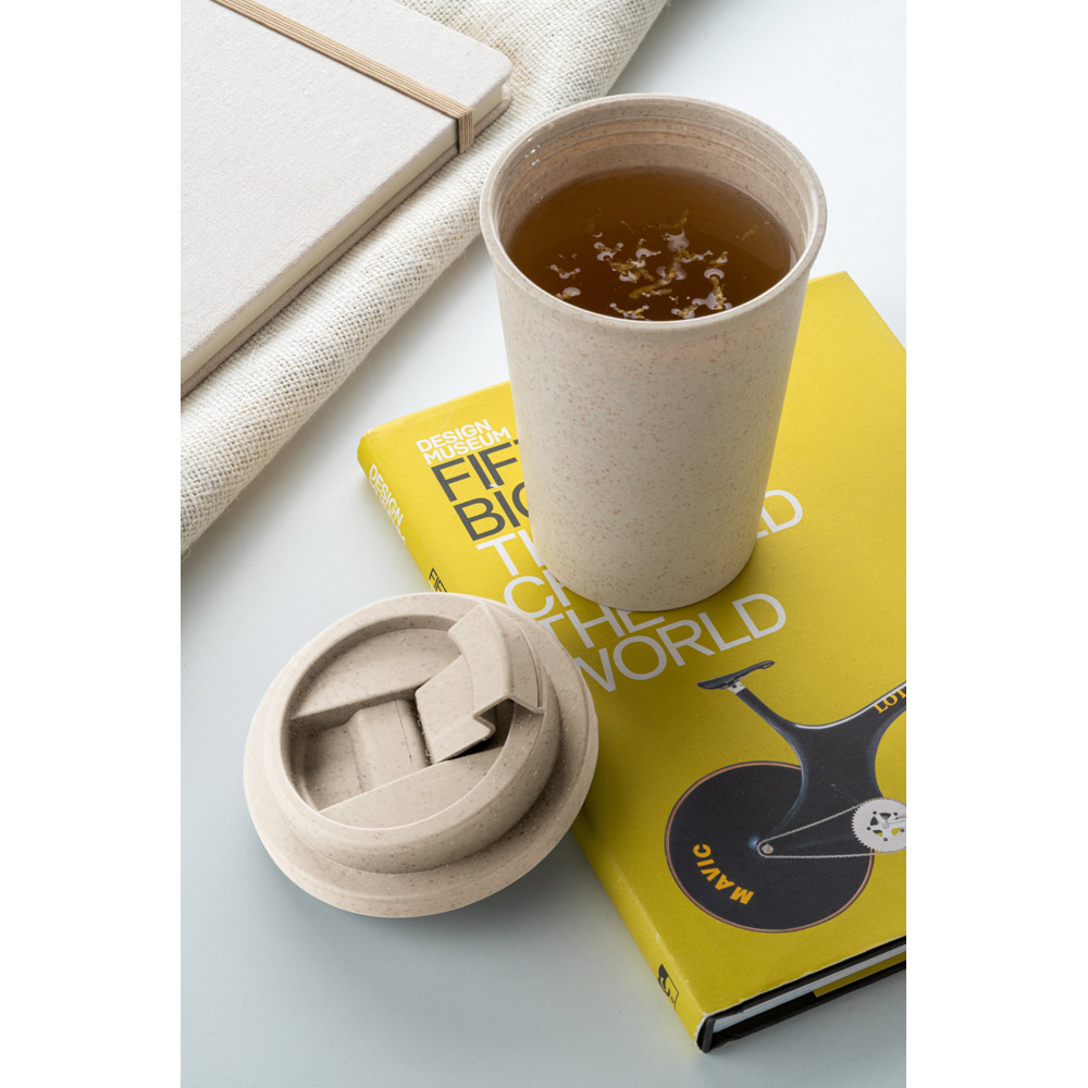 Copo de viagem em fibra de bambu e PP 380 mL