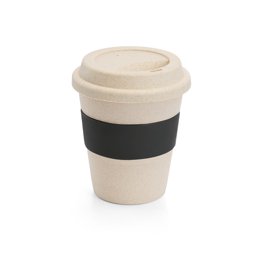 Copo de viagem em fibra de bambu (60%) e PP (40%) 380 mL