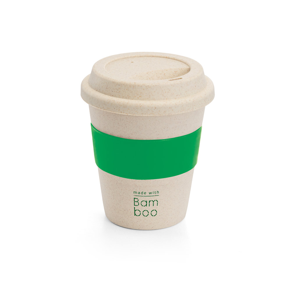 Copo de viagem em fibra de bambu (60%) e PP (40%) 380 mL