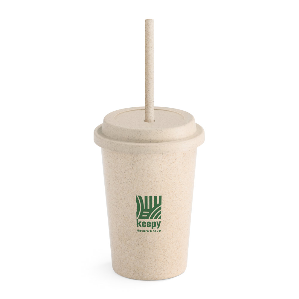 Copo de viagem em fibra de bambu (60%) e PP (40%) 450 mL