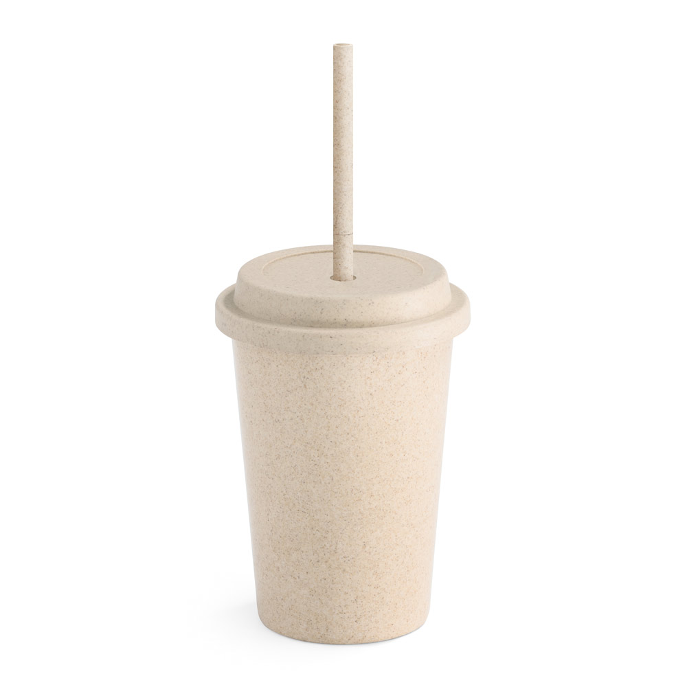 Copo de viagem em fibra de bambu (60%) e PP (40%) 450 mL