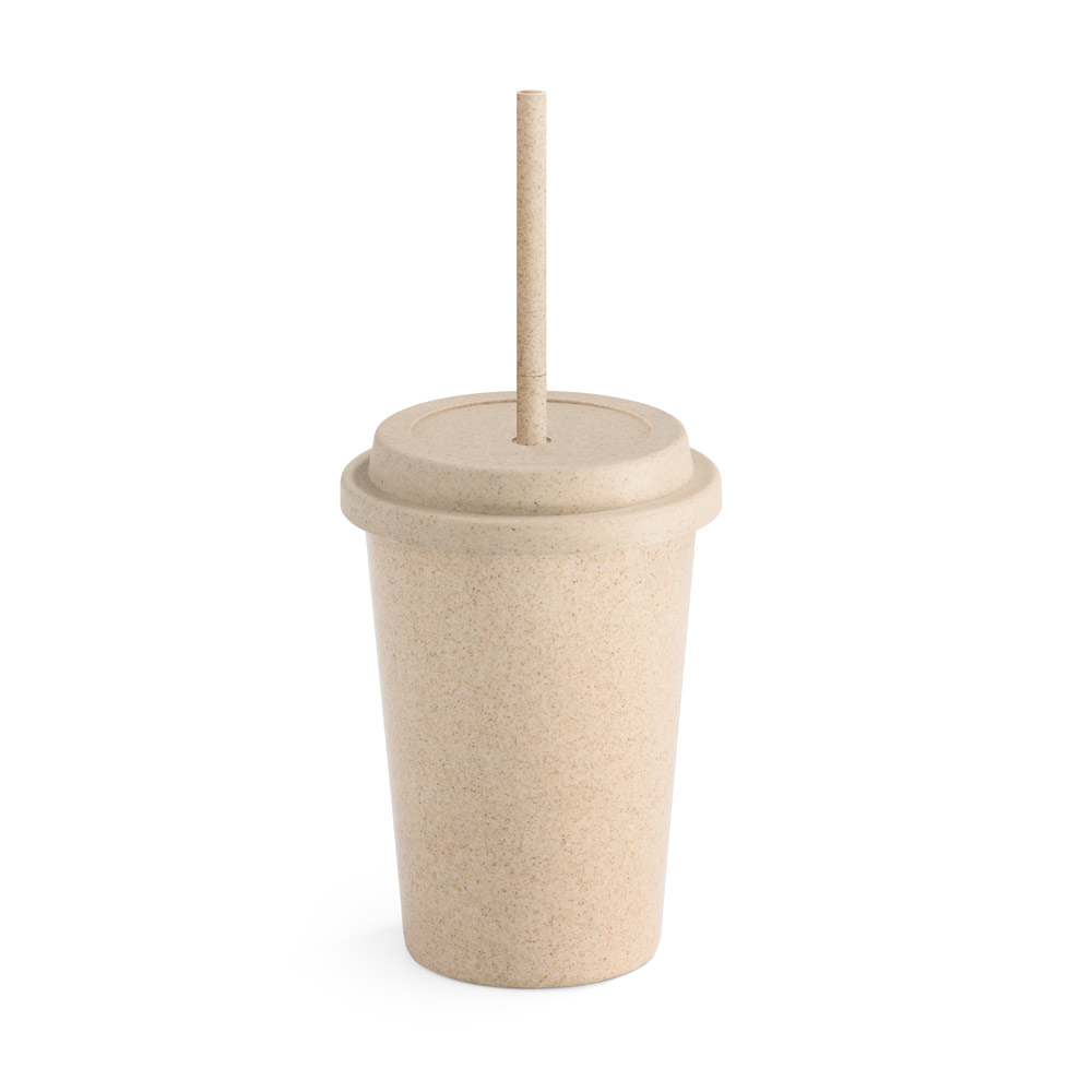 Copo de viagem em fibra de bambu (60%) e PP (40%) 450 mL