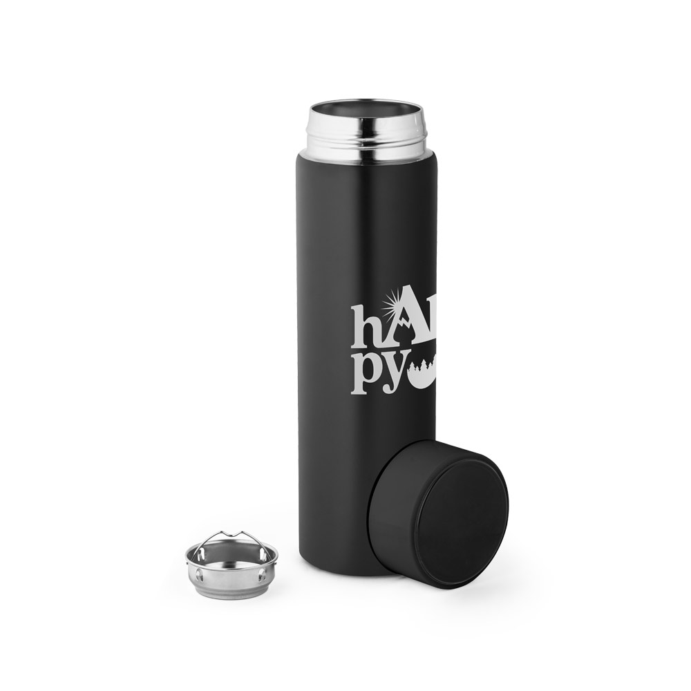 Garrafa em aço inox de parede dupla térmica, isolada a vácuo 450 mL