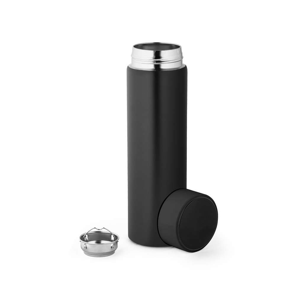 Garrafa em aço inox de parede dupla térmica, isolada a vácuo 450 mL