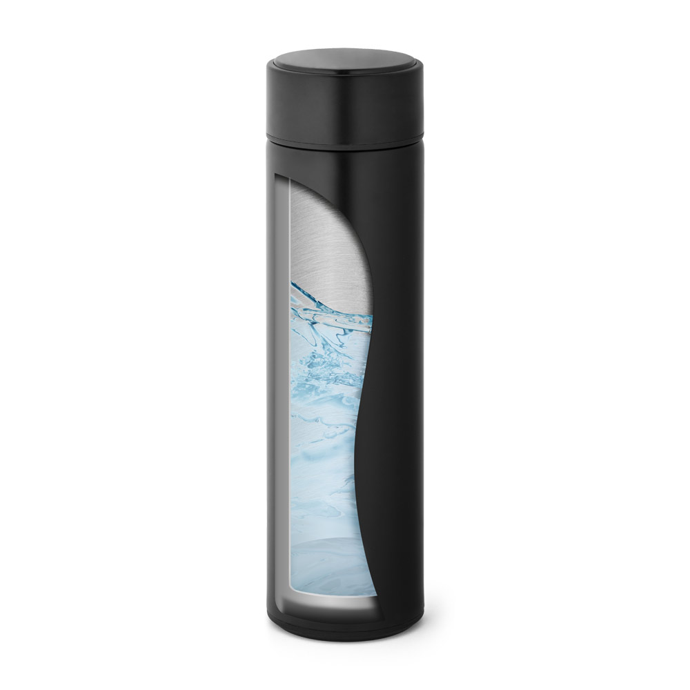 Garrafa em aço inox de parede dupla térmica, isolada a vácuo 450 mL