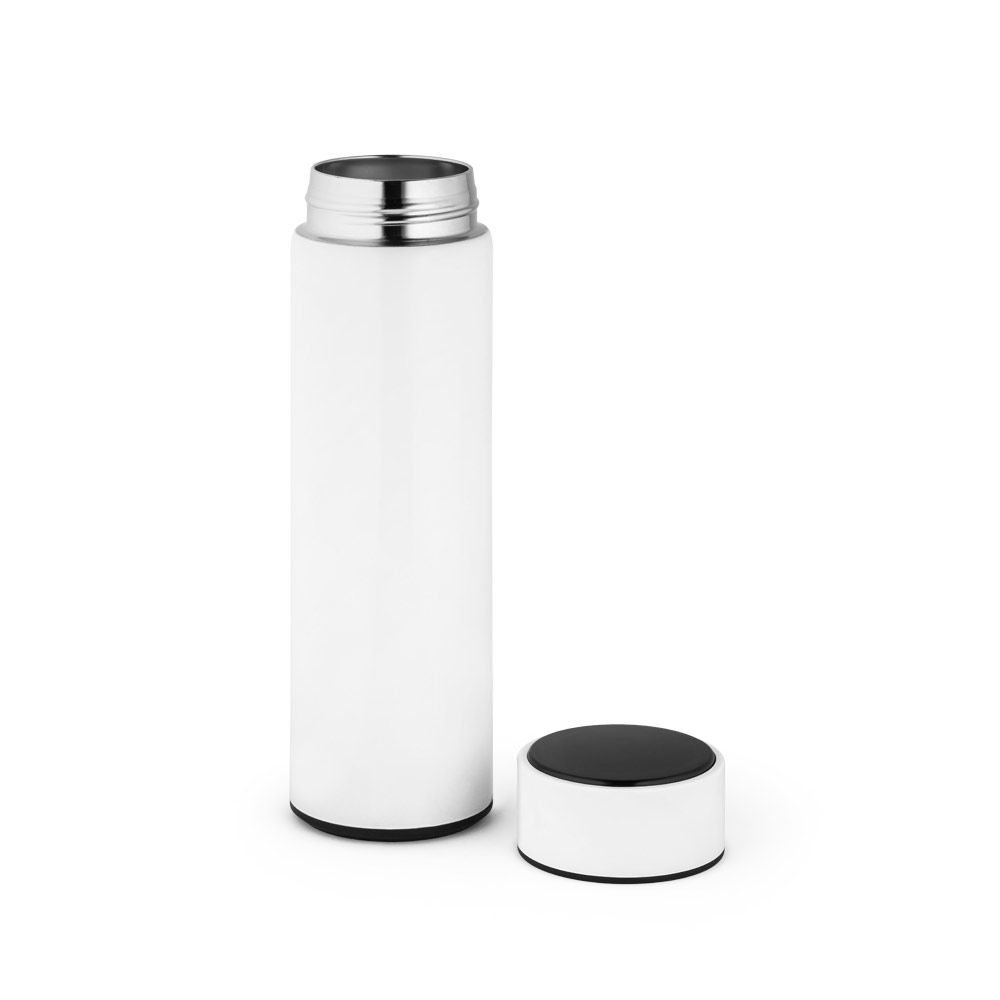Garrafa em aço inox de parede dupla térmica, isolada a vácuo 450 mL
