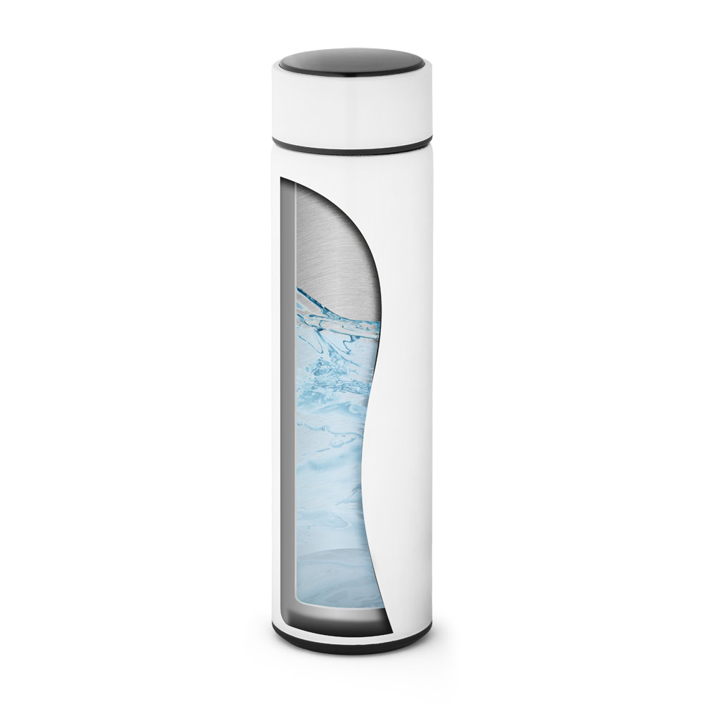 Garrafa em aço inox de parede dupla térmica, isolada a vácuo 450 mL