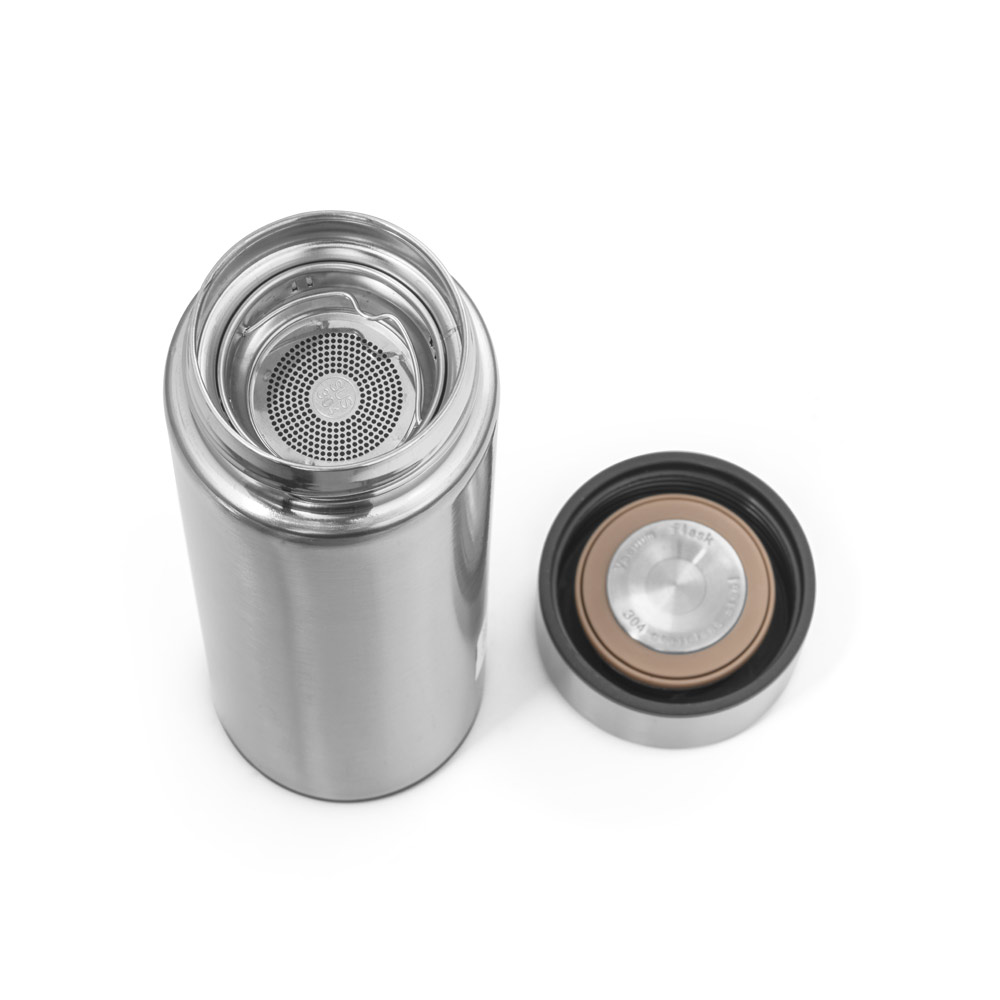 Garrafa em aço inox de parede dupla térmica, isolada a vácuo 450 mL