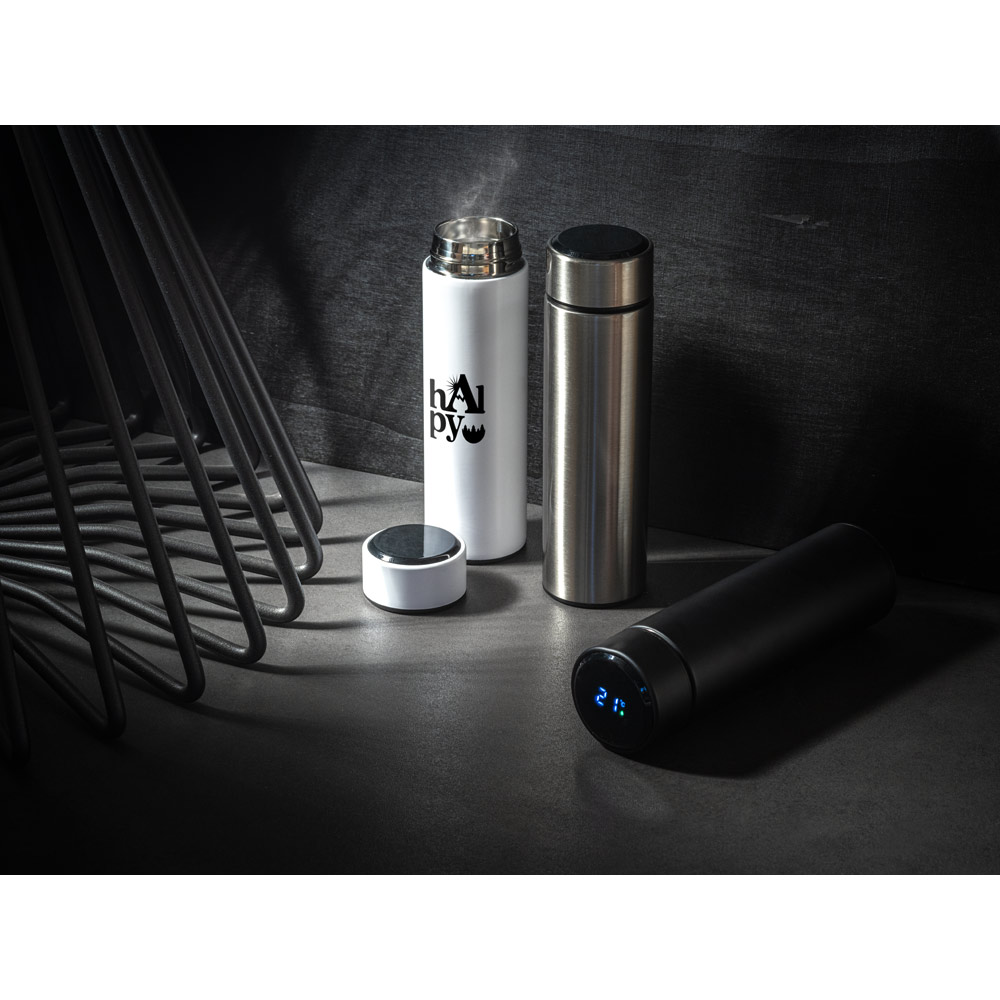 Garrafa em aço inox de parede dupla térmica, isolada a vácuo 450 mL