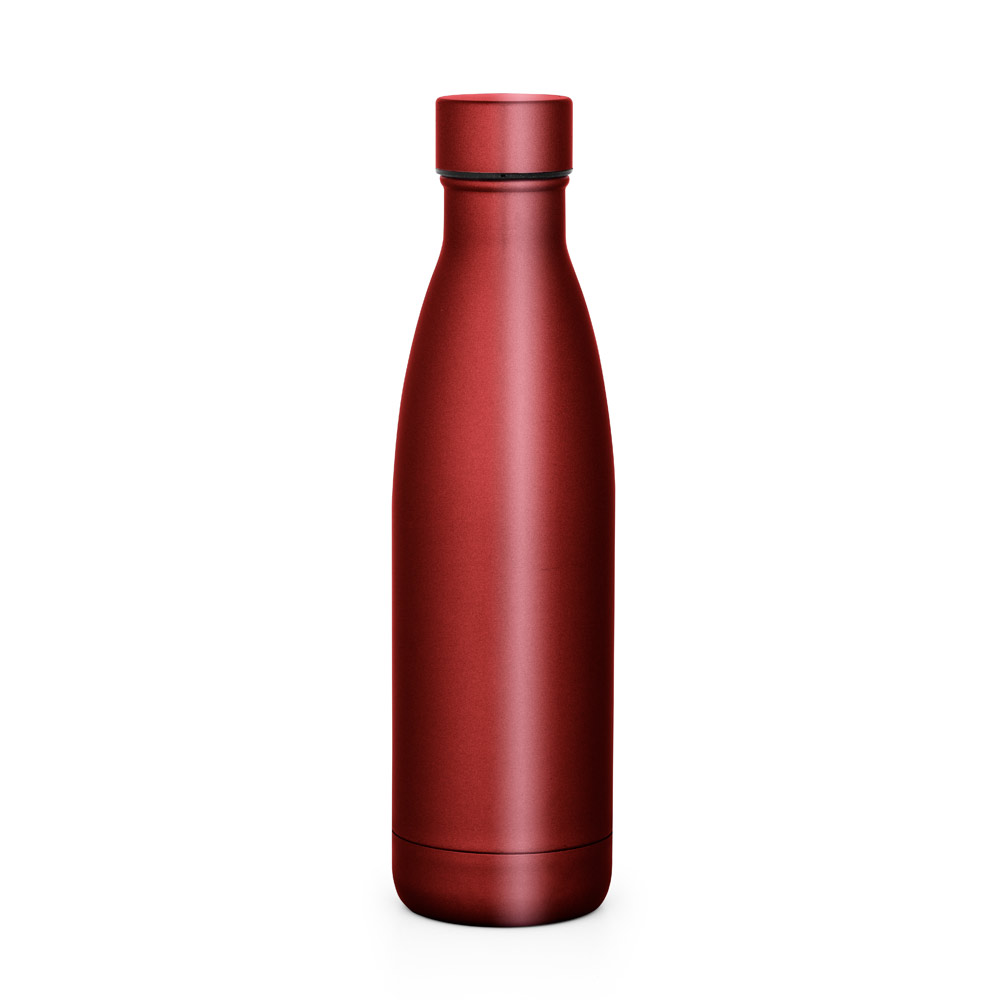 Garrafa em aço inox de parede dupla térmica, isolada a vácuo 500 mL