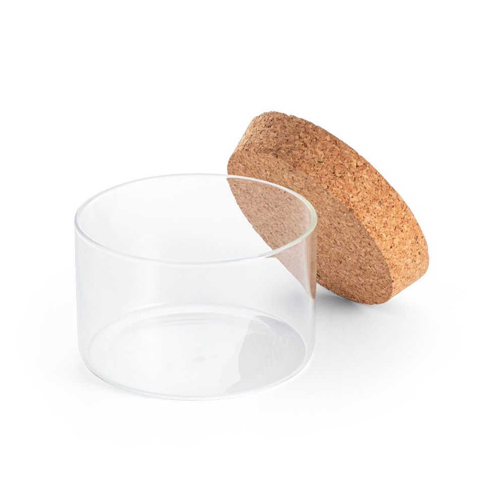 Frasco em vidro borosilicato com tampa de cortiça 380 mL