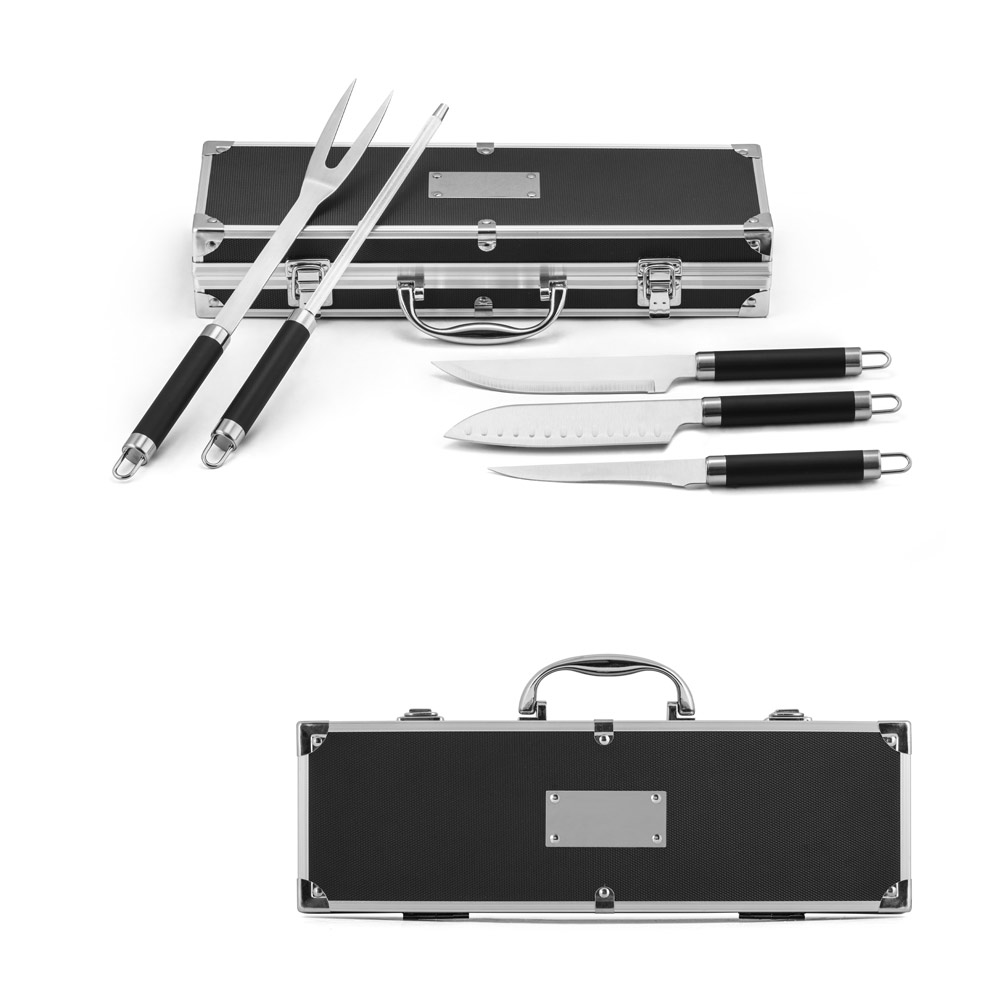 Kit churrasco com 4 utensílios