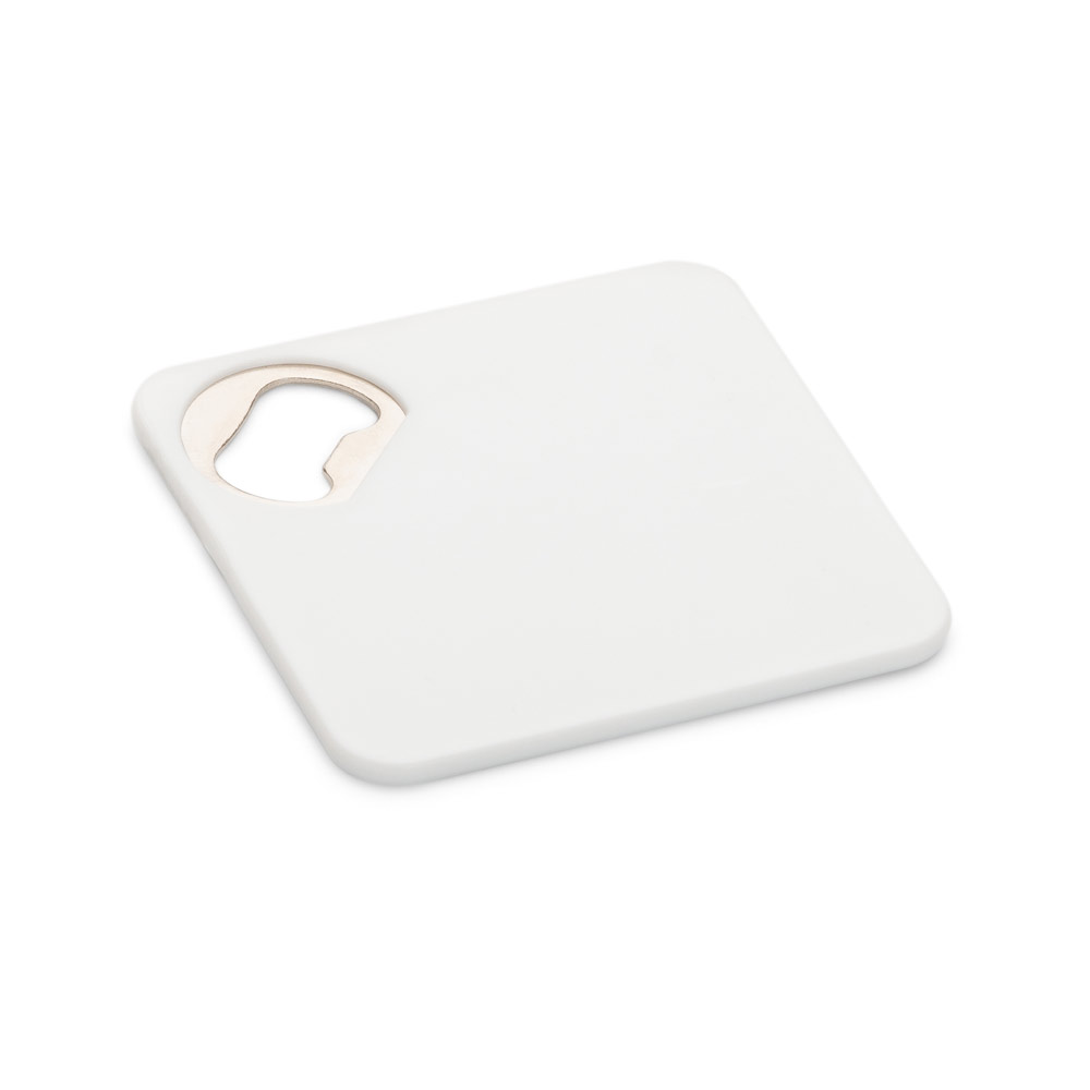 Porta copos em ABS com abridor de garrafas