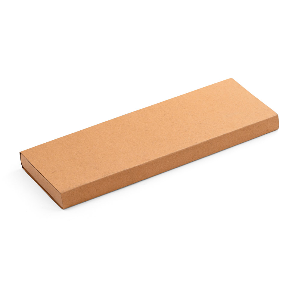Kit churrasco em caixa kraft com 2 utensílios 3m aço inox e bambu