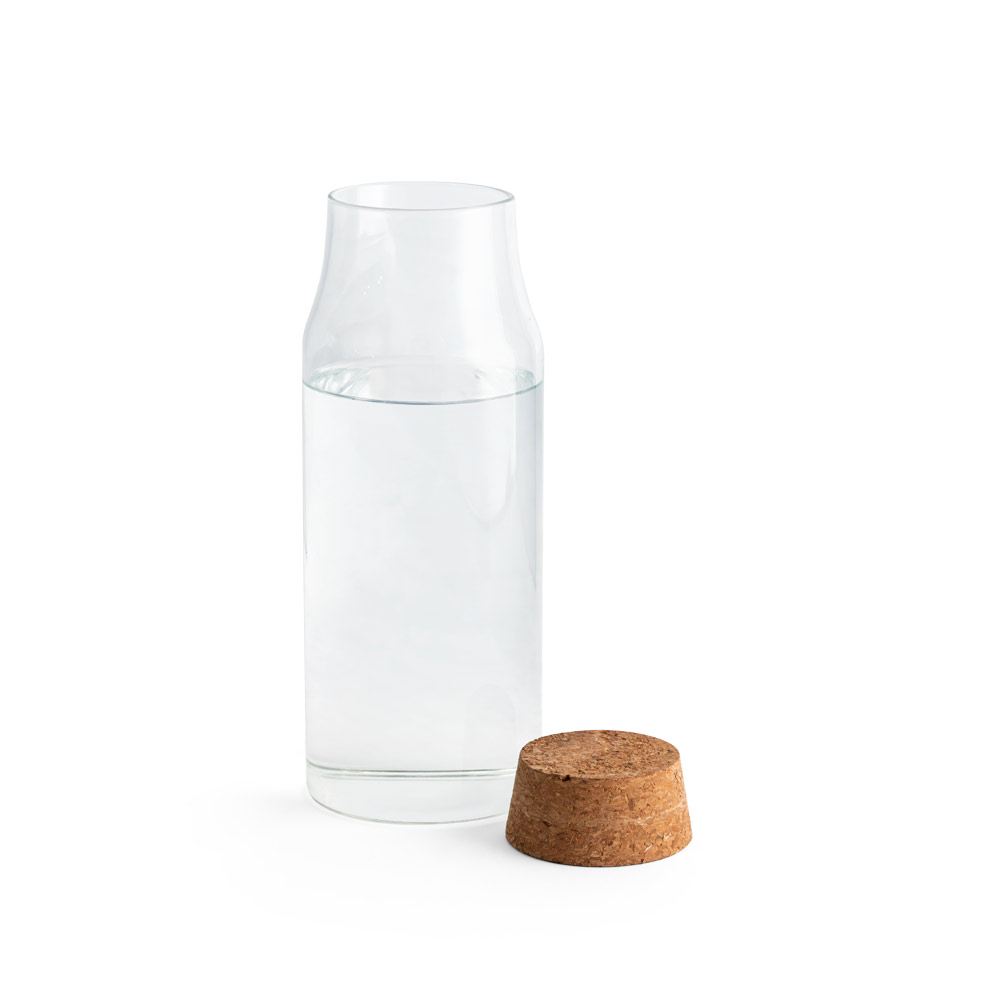 Garrafa em vidro borosilicato com tampa de cortiça 800 mL