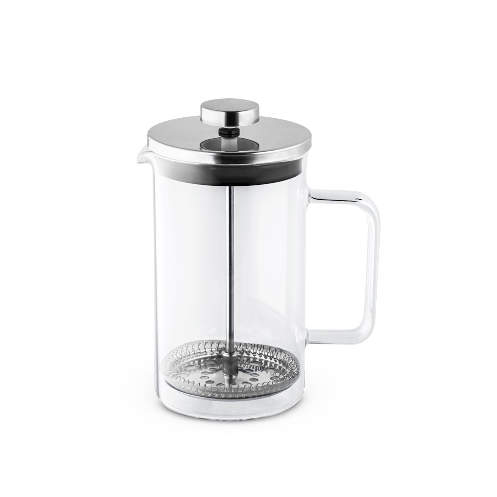 Cafeteira em vidro borossilicato com tampa em aço inox 600 mL