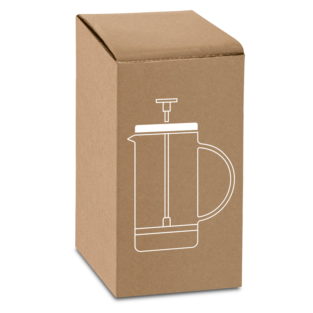 Cafeteira em vidro borossilicato com tampa em aço inox 600 mL