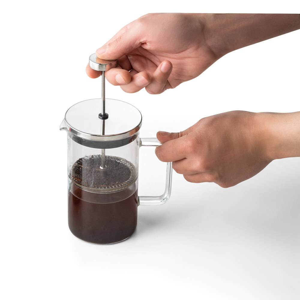 Cafeteira em vidro borossilicato com tampa em aço inox 600 mL