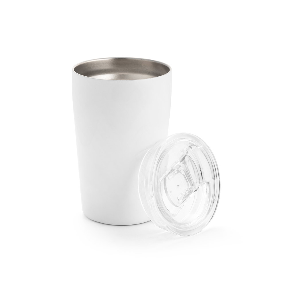 Copo de viagem para sublimação em aço inox de parede dupla térmica, isolada a vácuo 380 mL
