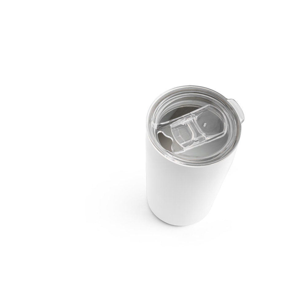 Copo de viagem para sublimação em aço inox de parede dupla térmica, isolada a vácuo 380 mL